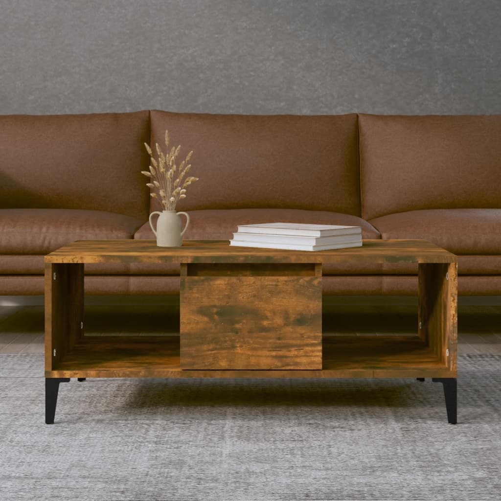 Konferenční Stolek Betonově Šedý 90X50X36,5 Cm Kompozitní Dřevo
