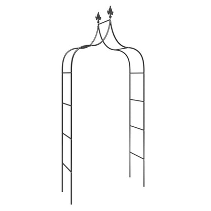 Zahradní Oblouky 2 Ks Černé 120 X 38 X 260 Cm Ocel Zelená