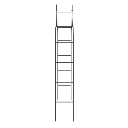 Zahradní Oblouky 2 Ks Černé 120 X 38 X 260 Cm Ocel Zelená