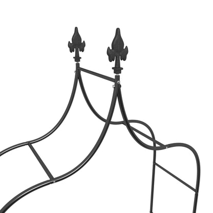 Zahradní Oblouky 2 Ks Černé 120 X 38 X 260 Cm Ocel Zelená