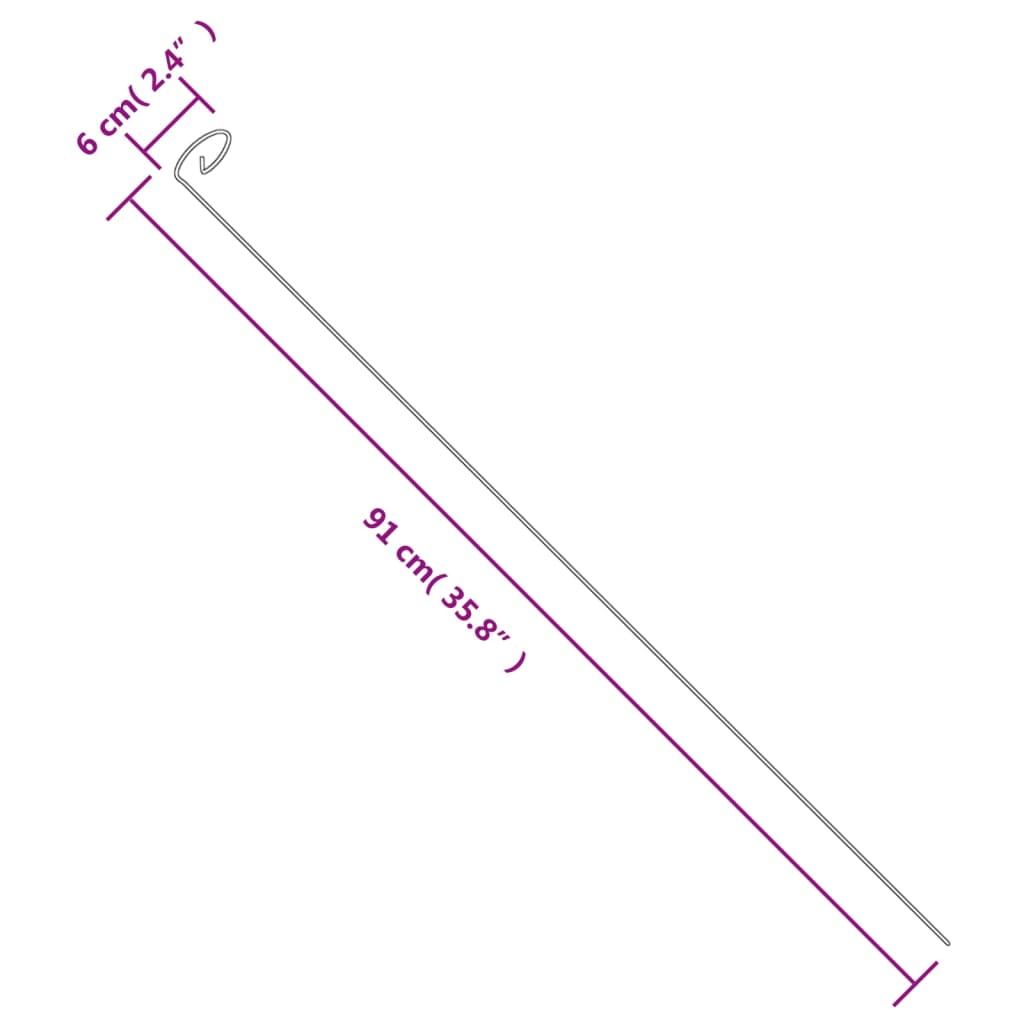 Tyčky K Rostlinám 20 Ks Tmavě Zelené Ocel