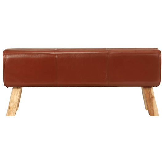 Lavice Gymnastický Kůň Hnědá 110 Cm Pravá Kůže A Mangovník