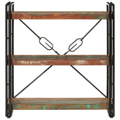 Knihovna Se 3 Policemi 77X30X80 Cm Recyklované Dřevo A Železo