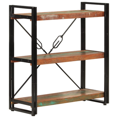 Knihovna Se 3 Policemi 77X30X80 Cm Recyklované Dřevo A Železo