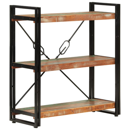 Knihovna Se 3 Policemi 77X30X80 Cm Recyklované Dřevo A Železo