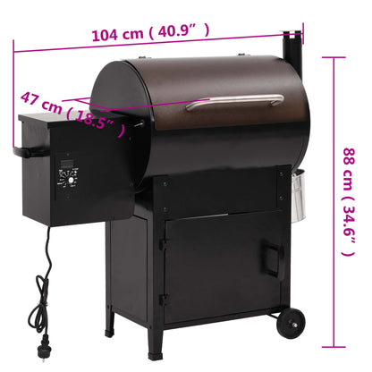 Gril Na Pelety Černý 104 Cm Železo
