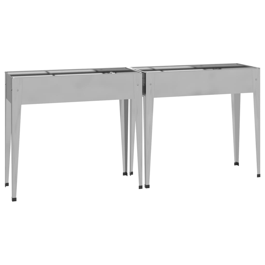 Zahradní Truhlíky 2 Ks Pozinkovaná Ocel