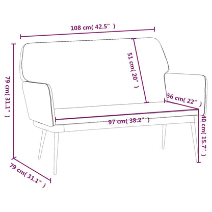 Lavice 108 X 79 X 79 Cm Samet
