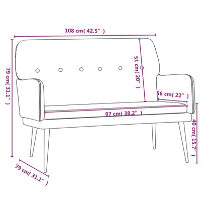 Lavice 108 X 79 X 79 Cm Samet