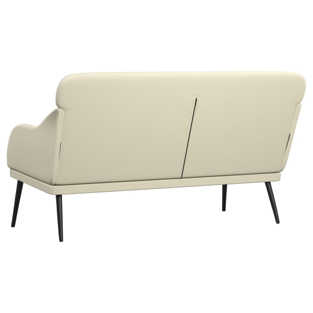 Lavice Krémová 110 X 76 X 80 Cm Umělá Kůže