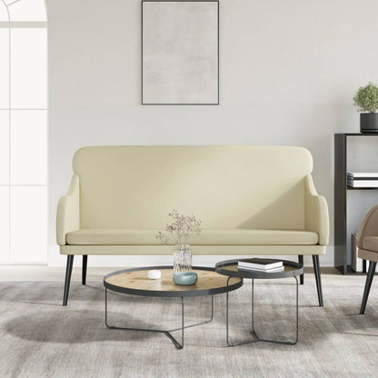 Lavice Krémová 110 X 76 X 80 Cm Umělá Kůže