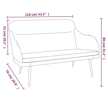 Lavice 110 X 76 X 80 Cm Samet