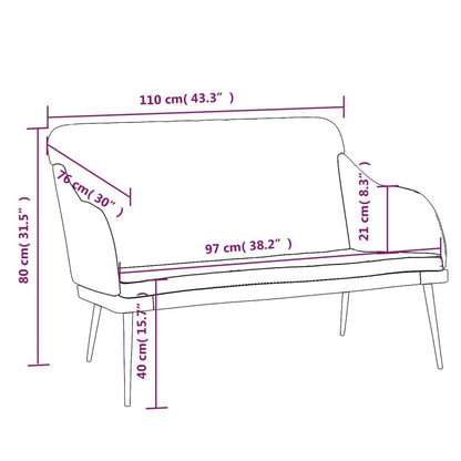Lavice 110 X 76 X 80 Cm Samet
