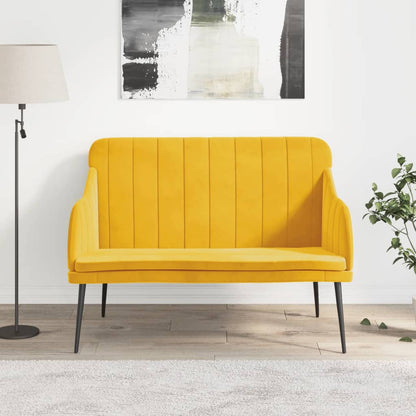 Lavice Žlutá 110 X 76 X 80 Cm Samet