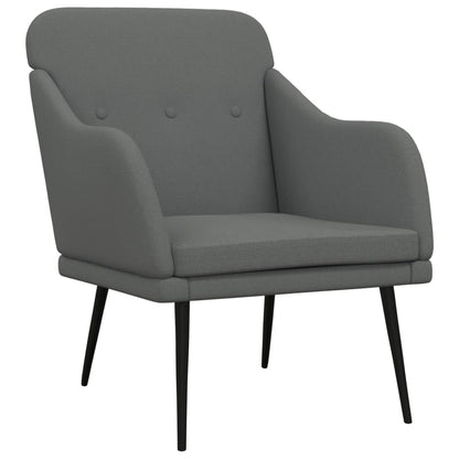 Křeslo Tmavě Šedé 63 X 76 X 80 Cm Textil
