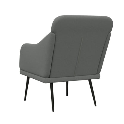 Křeslo Tmavě Šedé 63 X 76 X 80 Cm Textil