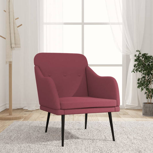 Křeslo Vínové 63 X 76 X 80 Cm Textil
