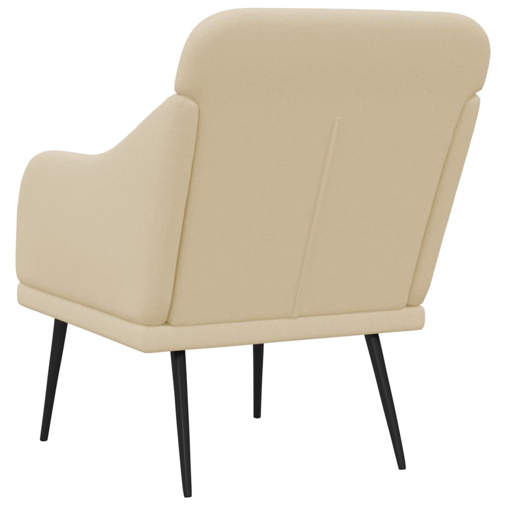 Křeslo Krémové 63 X 76 X 80 Cm Textil