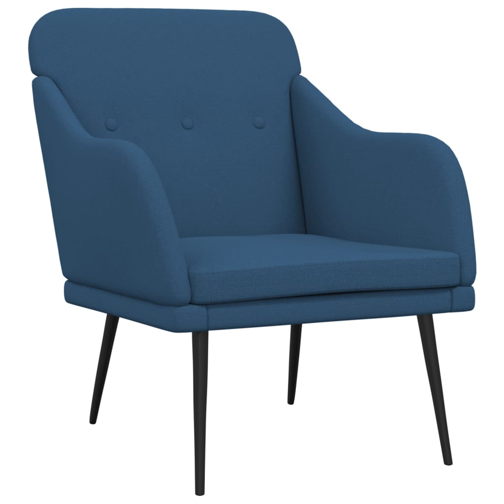 Křeslo Modré 63 X 76 X 80 Cm Textil