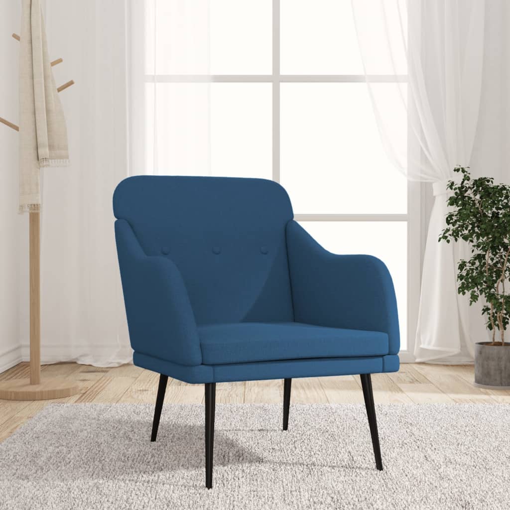 Křeslo Modré 63 X 76 X 80 Cm Textil