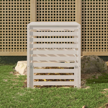 Kompostér Bílý 63,5 X 63,5 X 77,5 Cm Masivní Borové Dřevo