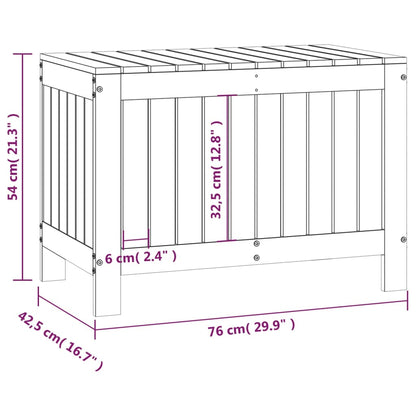 Zahradní Úložný Box Černý 76 X 42,5 X 54 Cm Masivní Borovice