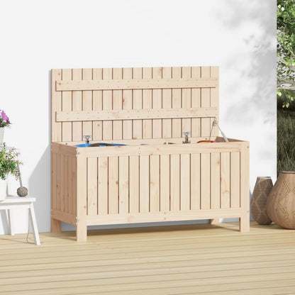 Zahradní Úložný Box Černý 76 X 42,5 X 54 Cm Masivní Borovice