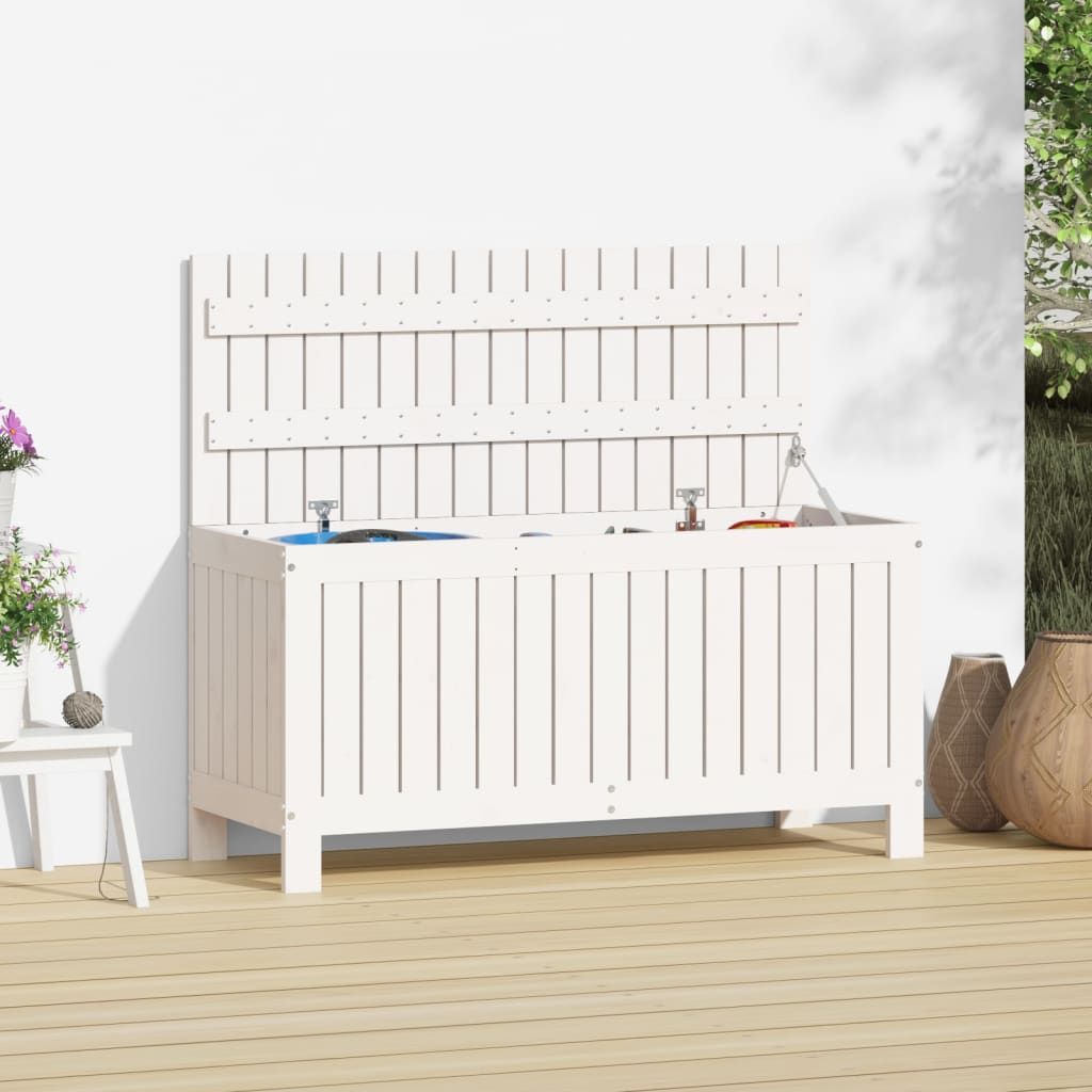 Zahradní Úložný Box Černý 76 X 42,5 X 54 Cm Masivní Borovice