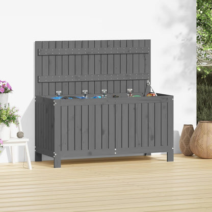 Zahradní Úložný Box Černý 76 X 42,5 X 54 Cm Masivní Borovice