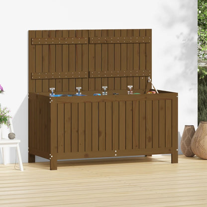 Zahradní Úložný Box Černý 76 X 42,5 X 54 Cm Masivní Borovice