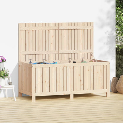 Zahradní Úložný Box Černý 76 X 42,5 X 54 Cm Masivní Borovice