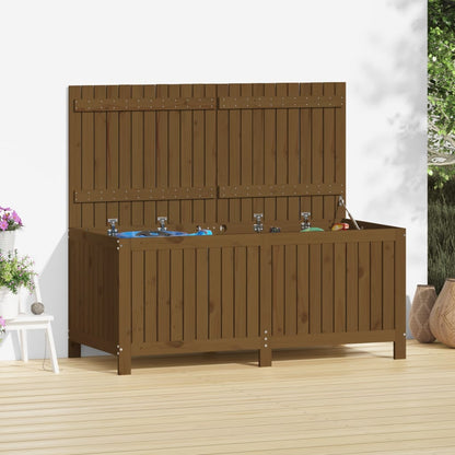 Zahradní Úložný Box Černý 76 X 42,5 X 54 Cm Masivní Borovice