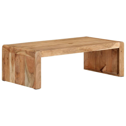 Konferenční Stolek 110 X 55 X 35 Cm Masivní Akáciové Dřevo Černá