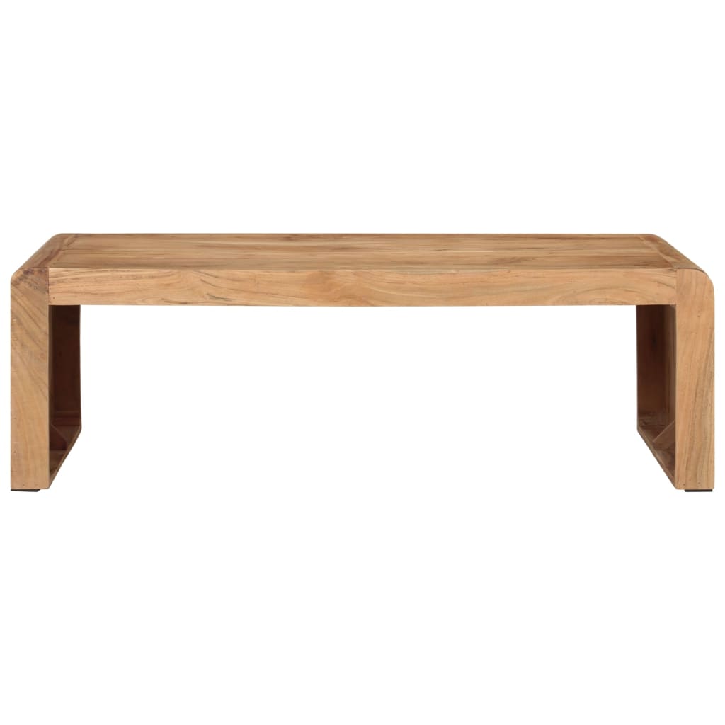 Konferenční Stolek 110 X 55 X 35 Cm Masivní Akáciové Dřevo Černá