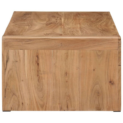 Konferenční Stolek 110 X 55 X 35 Cm Masivní Akáciové Dřevo Černá