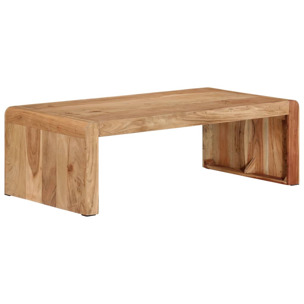Konferenční Stolek 110 X 55 X 35 Cm Masivní Akáciové Dřevo Černá