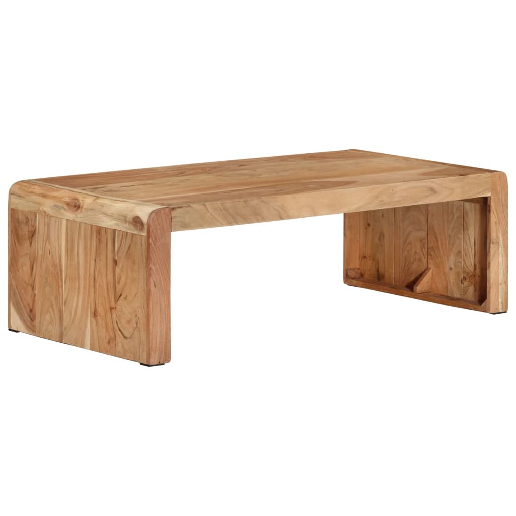 Konferenční Stolek 110 X 55 X 35 Cm Masivní Akáciové Dřevo Černá