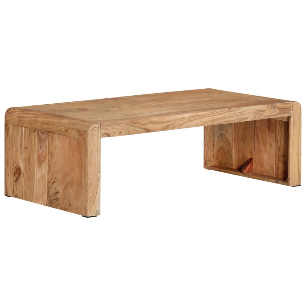 Konferenční Stolek 110 X 55 X 35 Cm Masivní Akáciové Dřevo Černá
