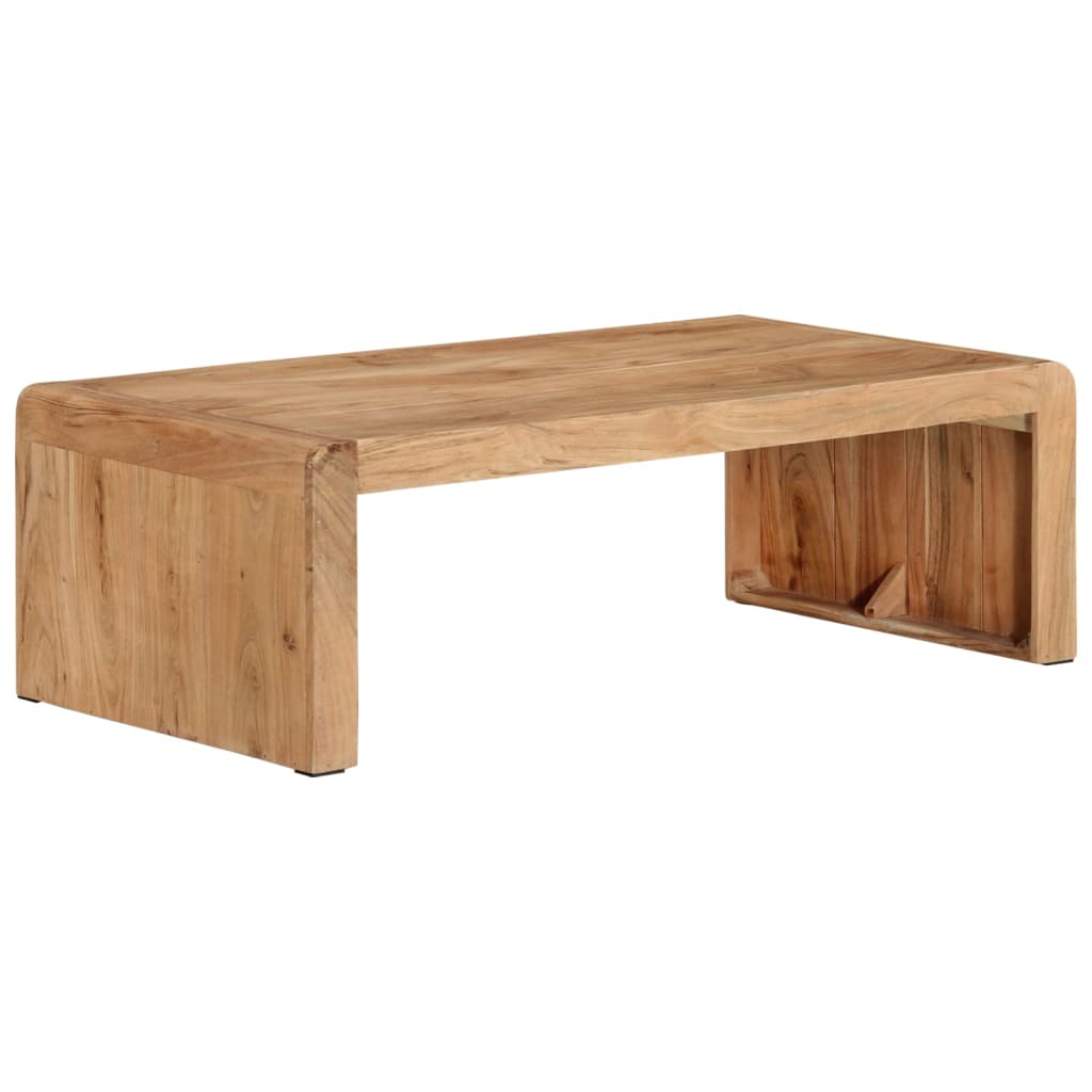 Konferenční Stolek 110 X 55 X 35 Cm Masivní Akáciové Dřevo Černá