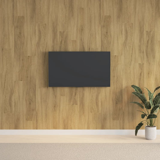 Nástěnné Panely Vzhled Dřeva Hnědé Pvc 2,06 M²