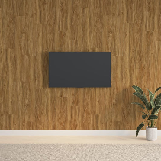 Nástěnné Panely Vzhled Dřeva Hnědé Pvc 2,06 M²