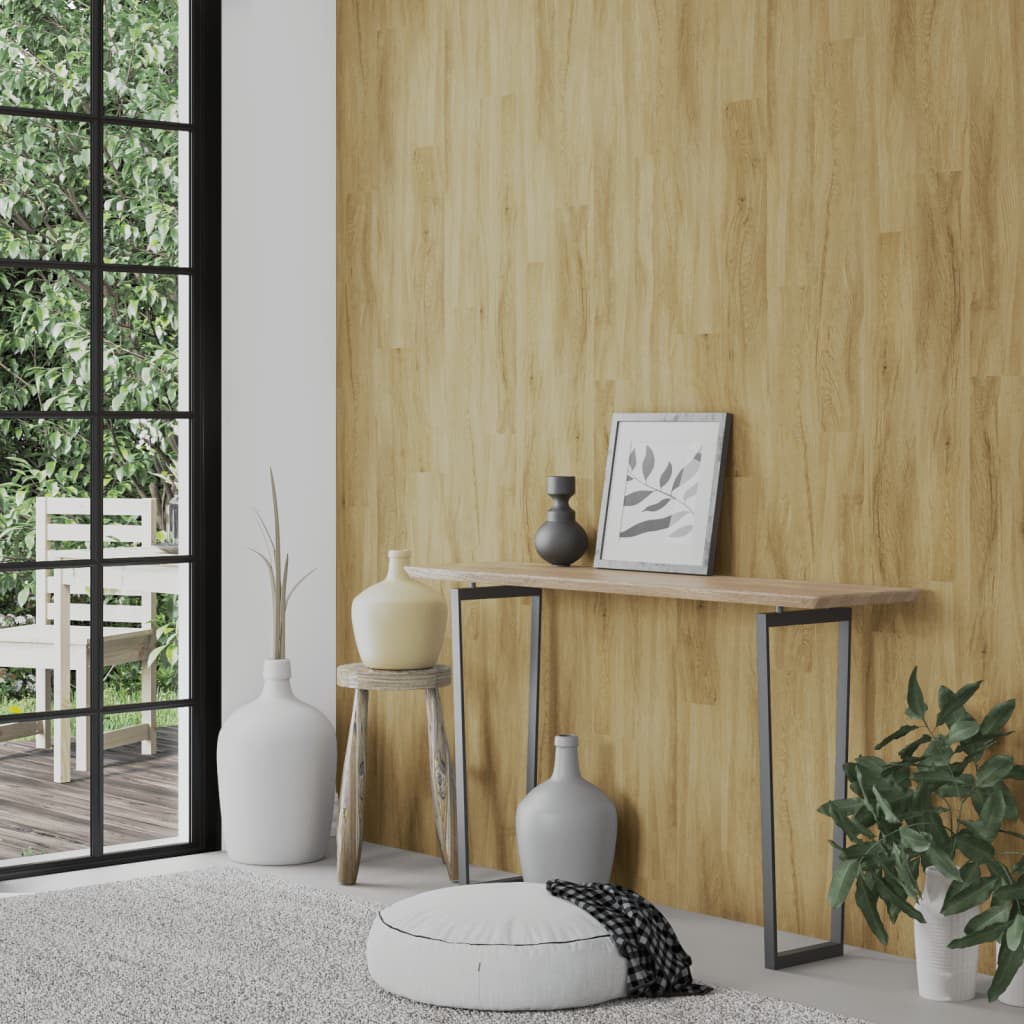 Nástěnné Panely Vzhled Dřeva Hnědé Pvc 2,06 M²