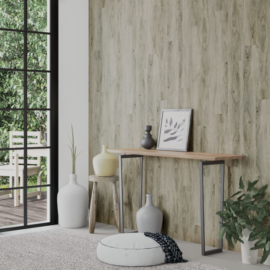 Nástěnné Panely Vzhled Dřeva Šedé Pvc 2,06 M²