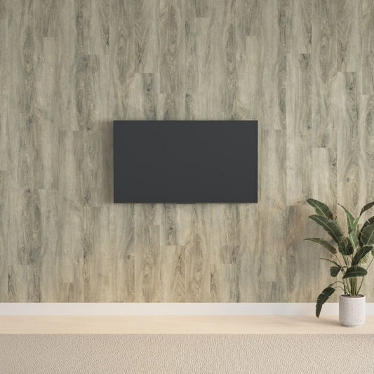 Nástěnné Panely Vzhled Dřeva Šedé Pvc 2,06 M²