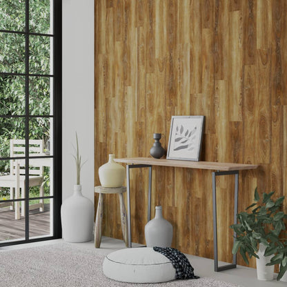 Nástěnné Panely Vzhled Dřeva Hnědé Pvc 2,06 M²
