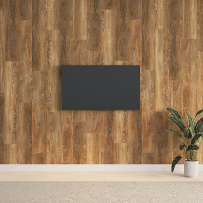 Nástěnné Panely Vzhled Dřeva Hnědé Pvc 2,06 M²