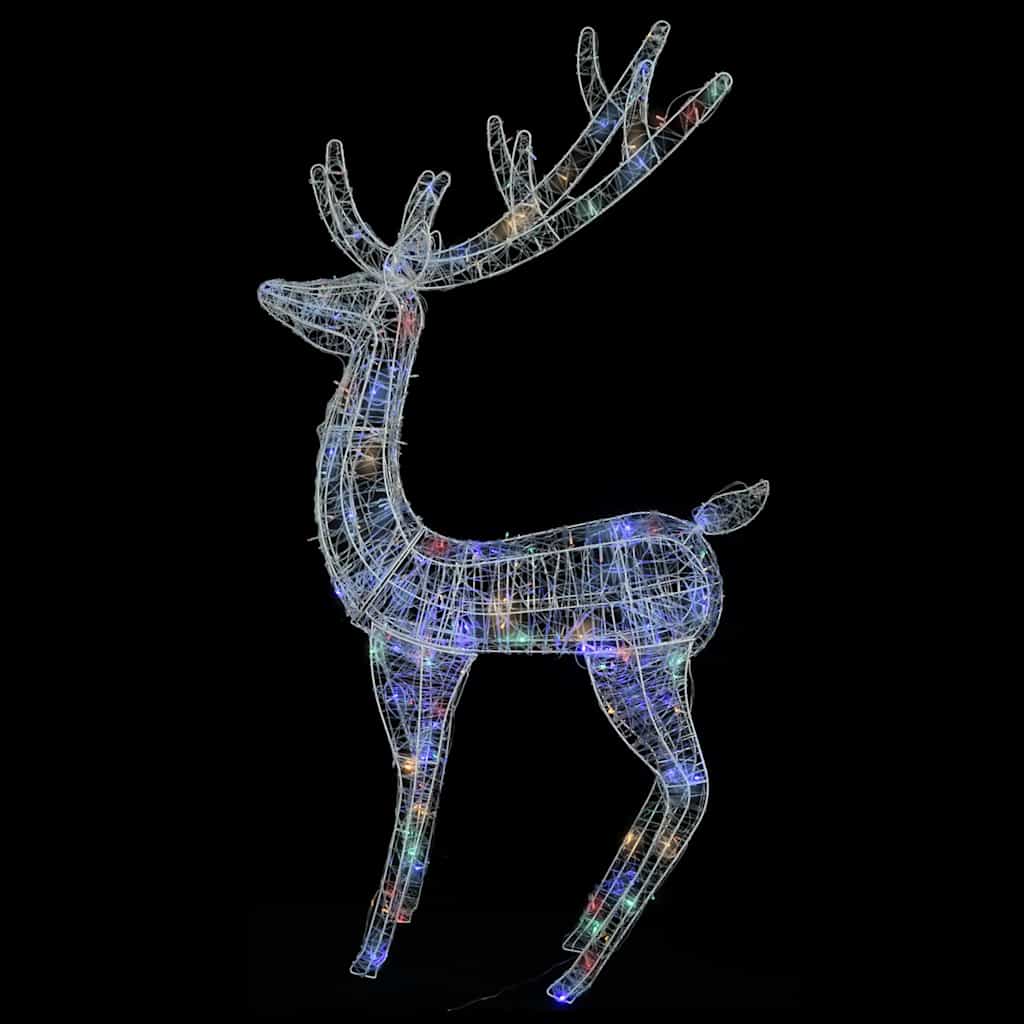 Xxl Akryloví Vánoční Sobi S 250 Mi Led 3 Ks 180 Cm Vícebarevný
