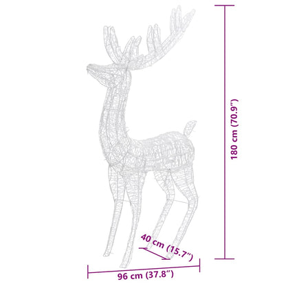 Xxl Akryloví Vánoční Sobi S 250 Mi Led 3 Ks 180 Cm Vícebarevný