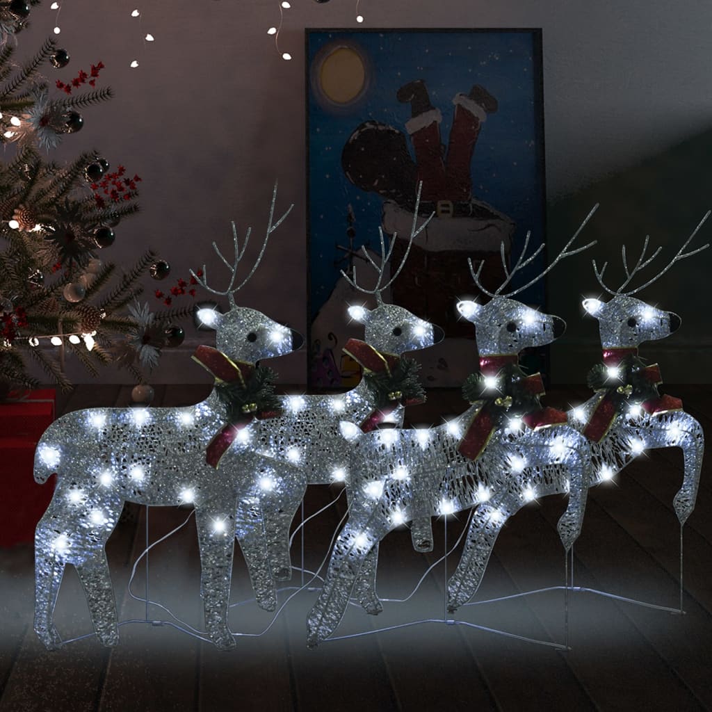 Vánoční Sobi 6 Ks Zlatí 120 Led Diod