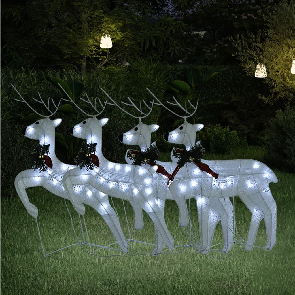 Vánoční Sobi 6 Ks Zlatí 120 Led Diod